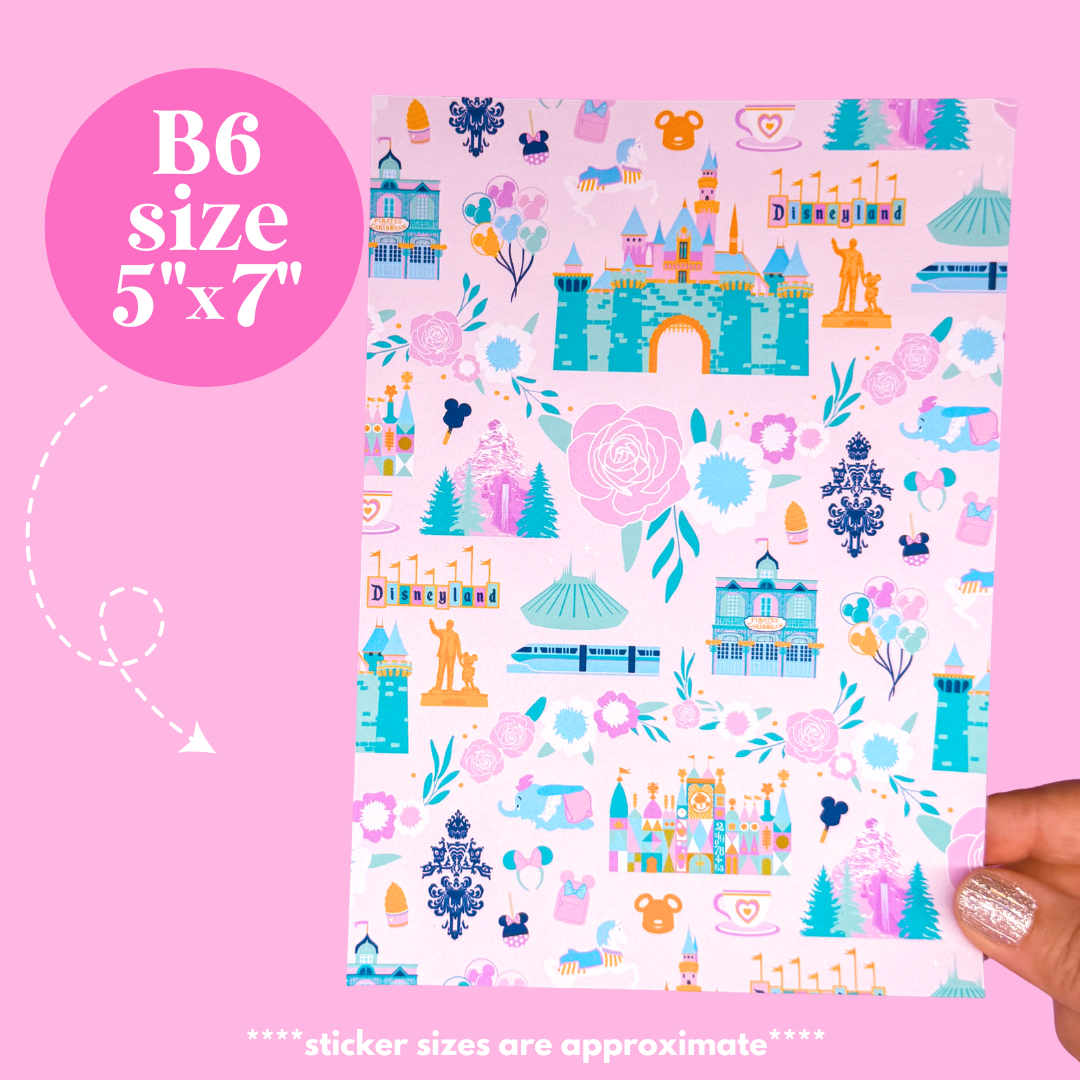 NEW! Journaling Paper Sticker - 5x7 Full Page Background Stickers (DL Patterns)