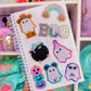 Glitter Waterproof Sticker - Pumpkin Rainbow