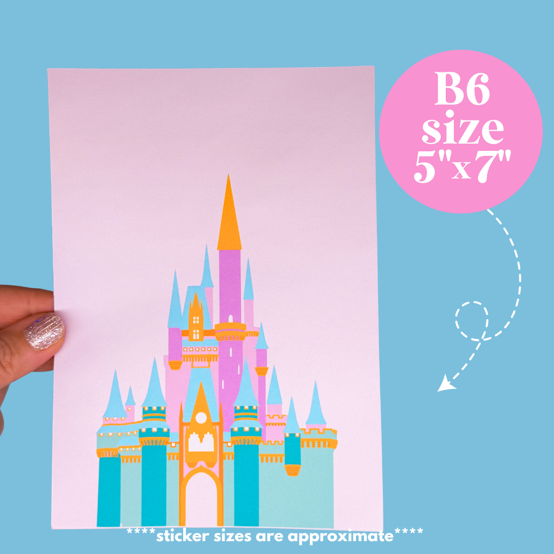 NEW! Journaling Paper Sticker - 5x7 Full Page Background Stickers (WDW Patterns)