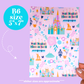 NEW! Journaling Paper Sticker - 5x7 Full Page Background Stickers (WDW Patterns)