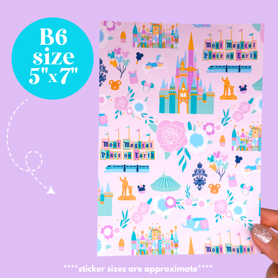 Journaling Paper Sticker 5x7 Full Page Background Stickers WDW Patt journaling-paper-sticker-5x7-full-page-background-stickers-wdw-patt