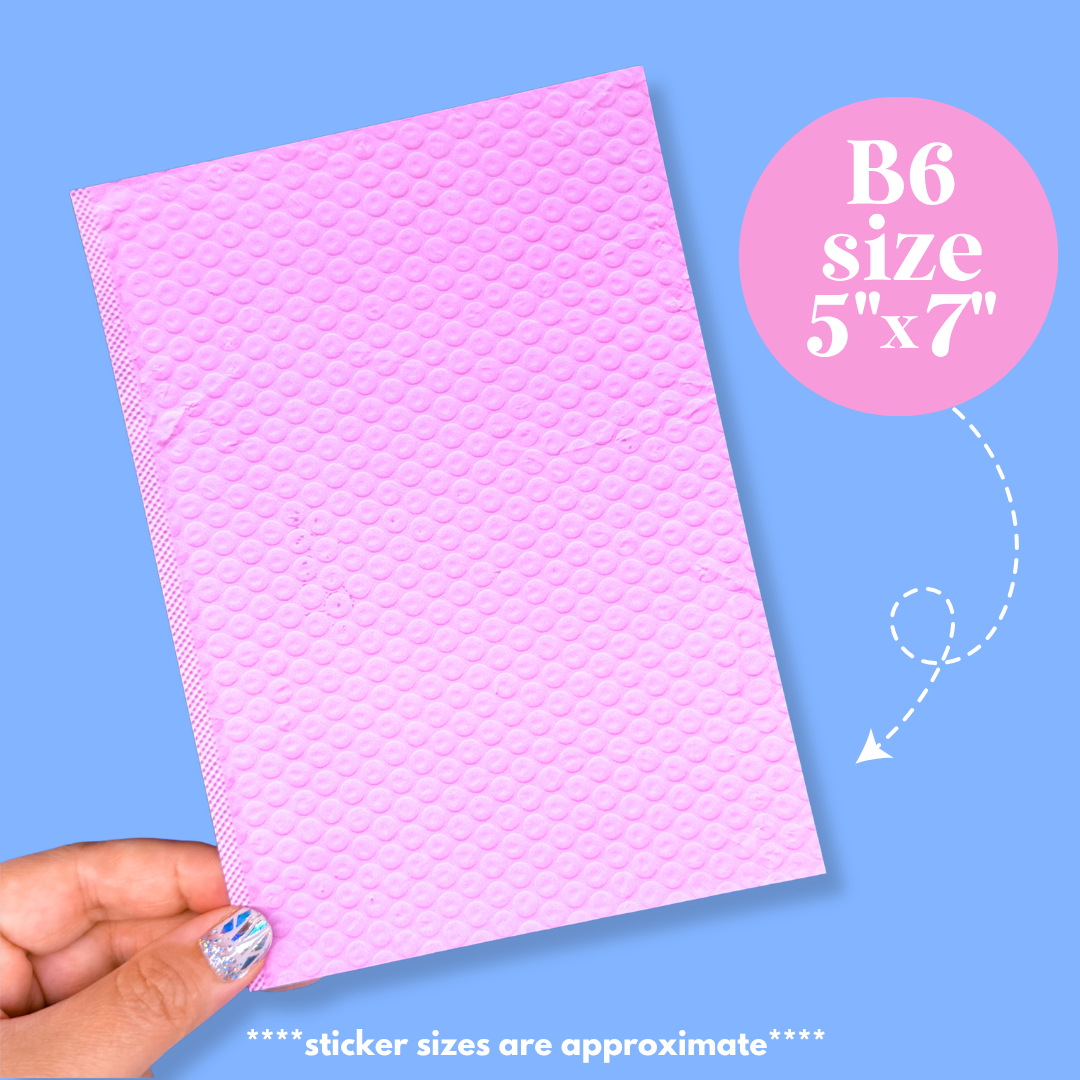 Journaling Paper Sticker - 5x7 Full Page Background Stickers (Bubble Mailers)