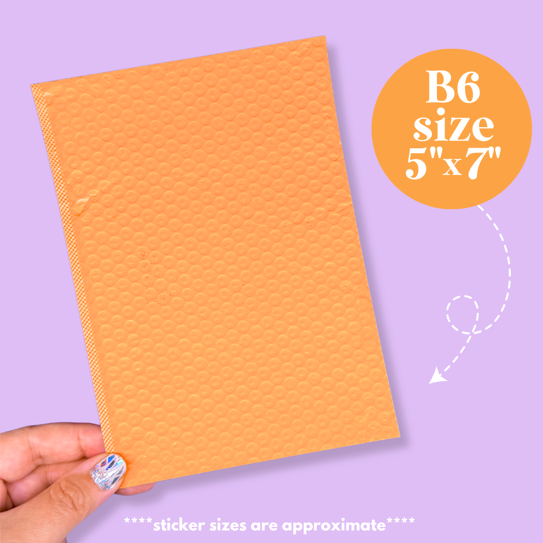 Journaling Paper Sticker - 5x7 Full Page Background Stickers (Bubble Mailers)