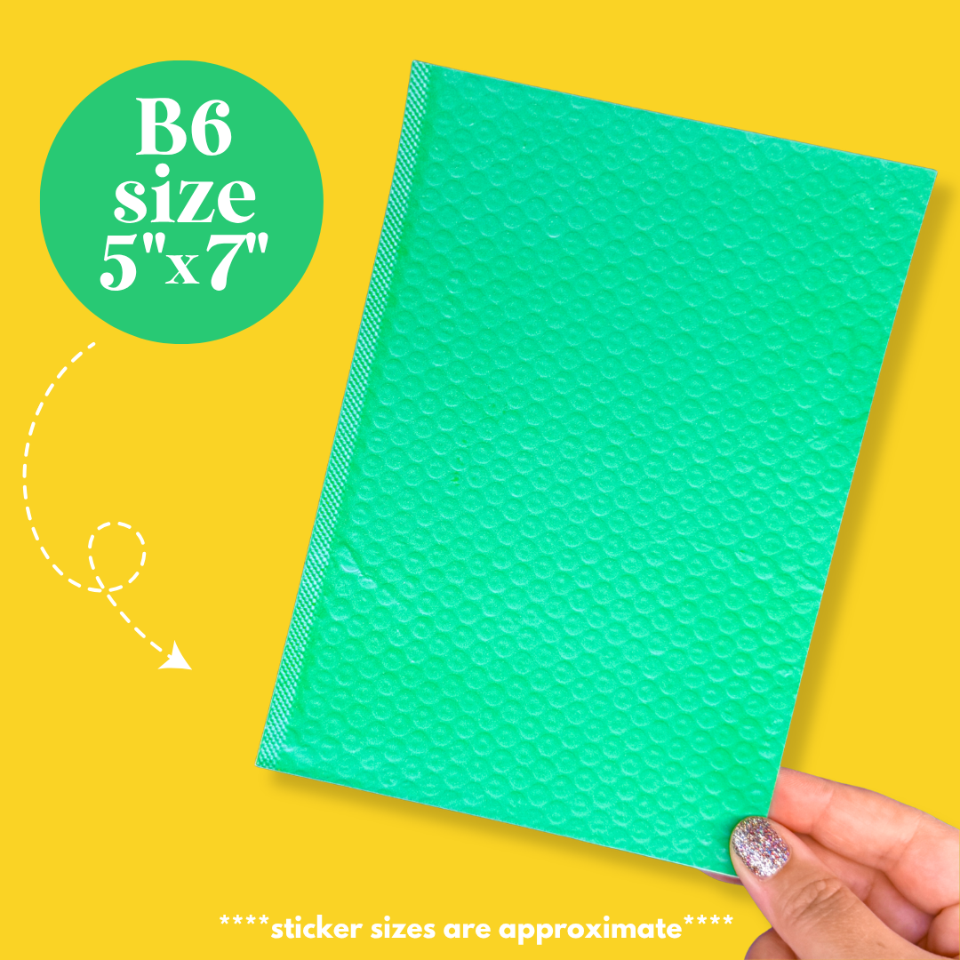Journaling Paper Sticker - 5x7 Full Page Background Stickers (Bubble Mailers)
