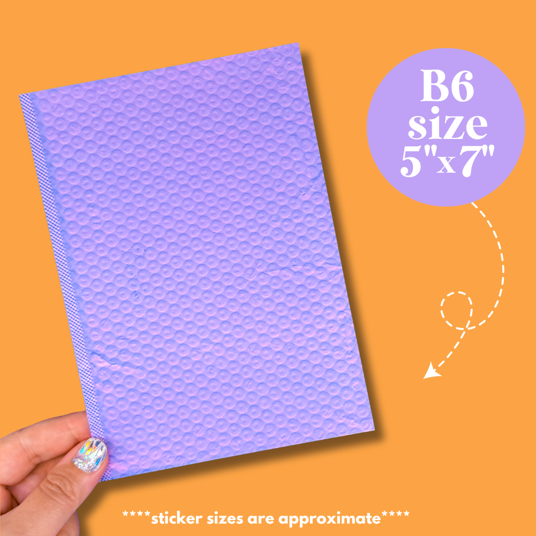 Journaling Paper Sticker - 5x7 Full Page Background Stickers (Bubble Mailers)