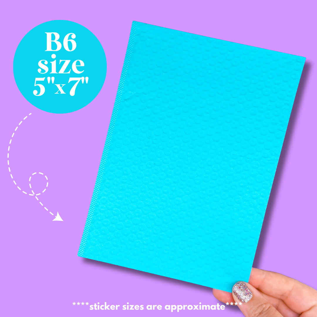 Journaling Paper Sticker - 5x7 Full Page Background Stickers (Bubble Mailers)