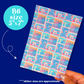 Journaling Paper Sticker - 5x7 Full Page Background Stickers (Travel Papers)
