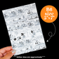 Journaling Paper Sticker - 5x7 Full Page Background Stickers (Magic Mouse Comics)