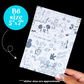Journaling Paper Sticker - 5x7 Full Page Background Stickers (Magic Mouse Comics)
