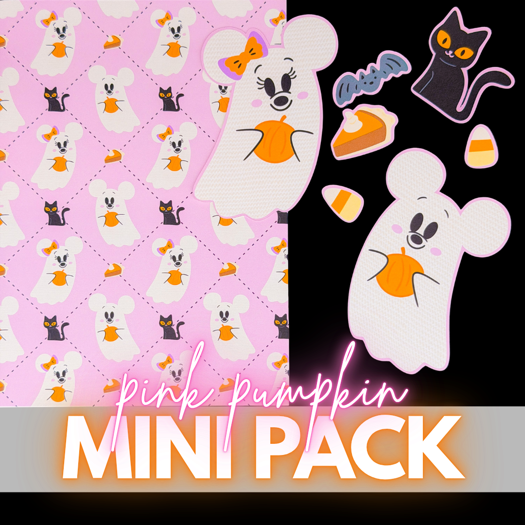 STICKER SCRAP PACK - Pink Pumpkin