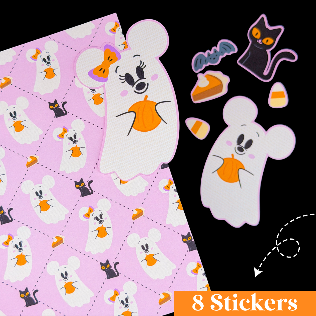 STICKER SCRAP PACK - Pink Pumpkin