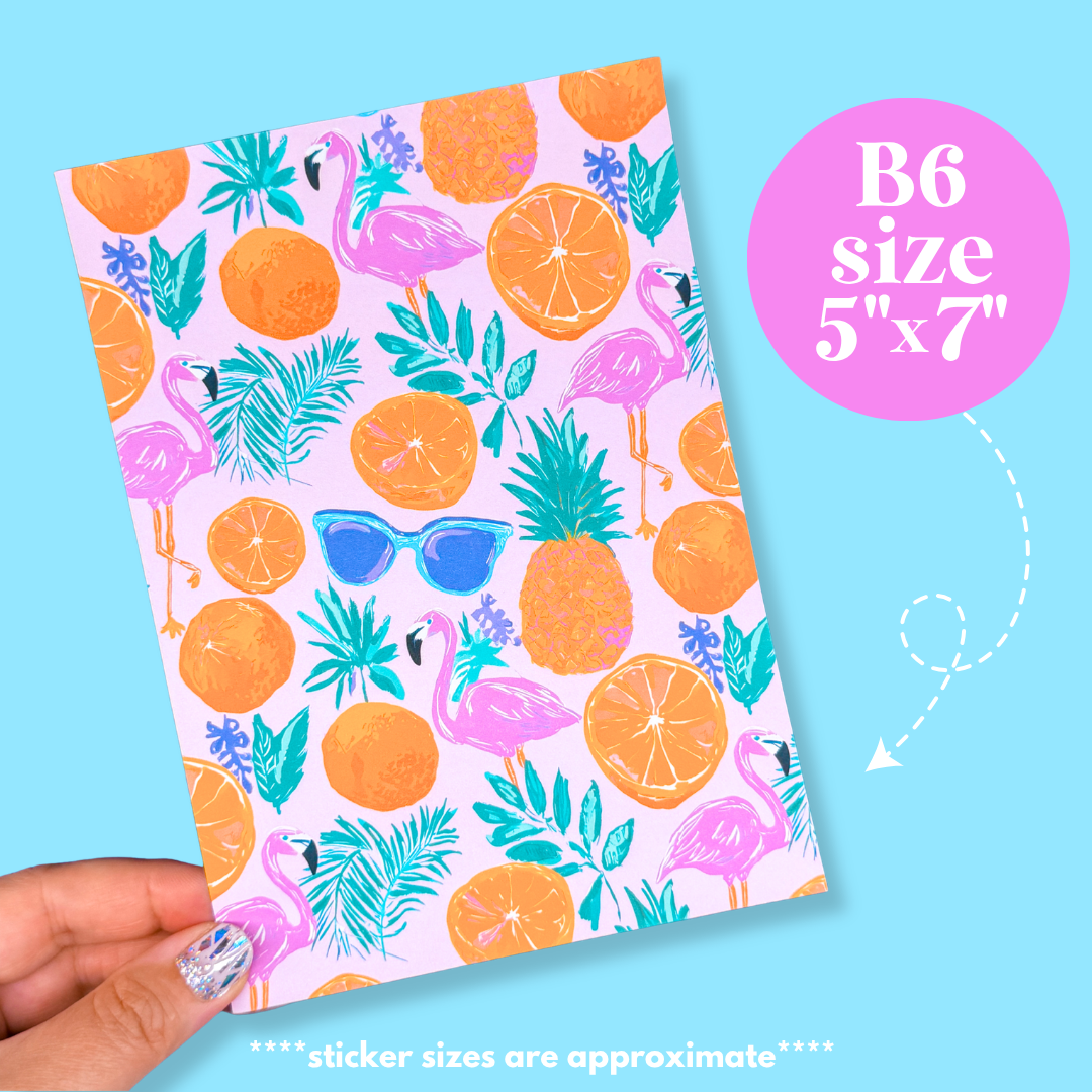 Journaling Paper Sticker - 5x7 Full Page Background Stickers (Florida)