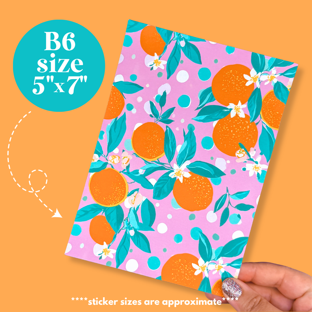 Journaling Paper Sticker - 5x7 Full Page Background Stickers (Florida)