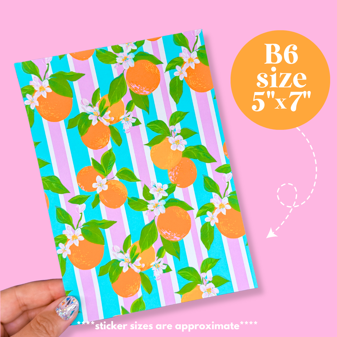 Journaling Paper Sticker - 5x7 Full Page Background Stickers (Florida)