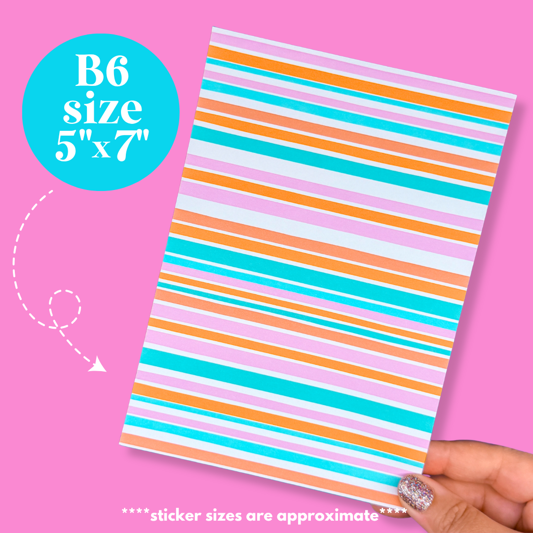 Journaling Paper Sticker - 5x7 Full Page Background Stickers (Florida)