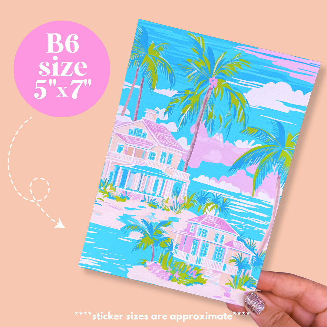 Journaling Paper Sticker - 5x7 Full Page Background Stickers (Florida)