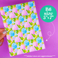 Journaling Paper Sticker - 5x7 Full Page Background Stickers (Florals)