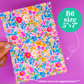 Journaling Paper Sticker - 5x7 Full Page Background Stickers (Florals)