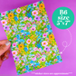 Journaling Paper Sticker - 5x7 Full Page Background Stickers (Florals)