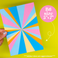 Journaling Paper Sticker - 5x7 Full Page Background Stickers (GROOVY)