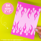 Journaling Paper Sticker - 5x7 Full Page Background Stickers (GROOVY)