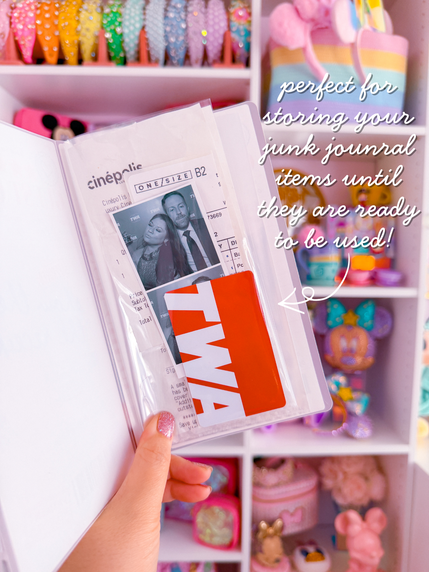 3.5x7.5 Junk Journal Storage Book - Guest Check (PURPLE)