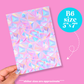 Journaling Paper Sticker - 5x7 Full Page Background Stickers (Pink Iridescent)