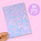 Journaling Paper Sticker - 5x7 Full Page Background Stickers (Pink Iridescent)