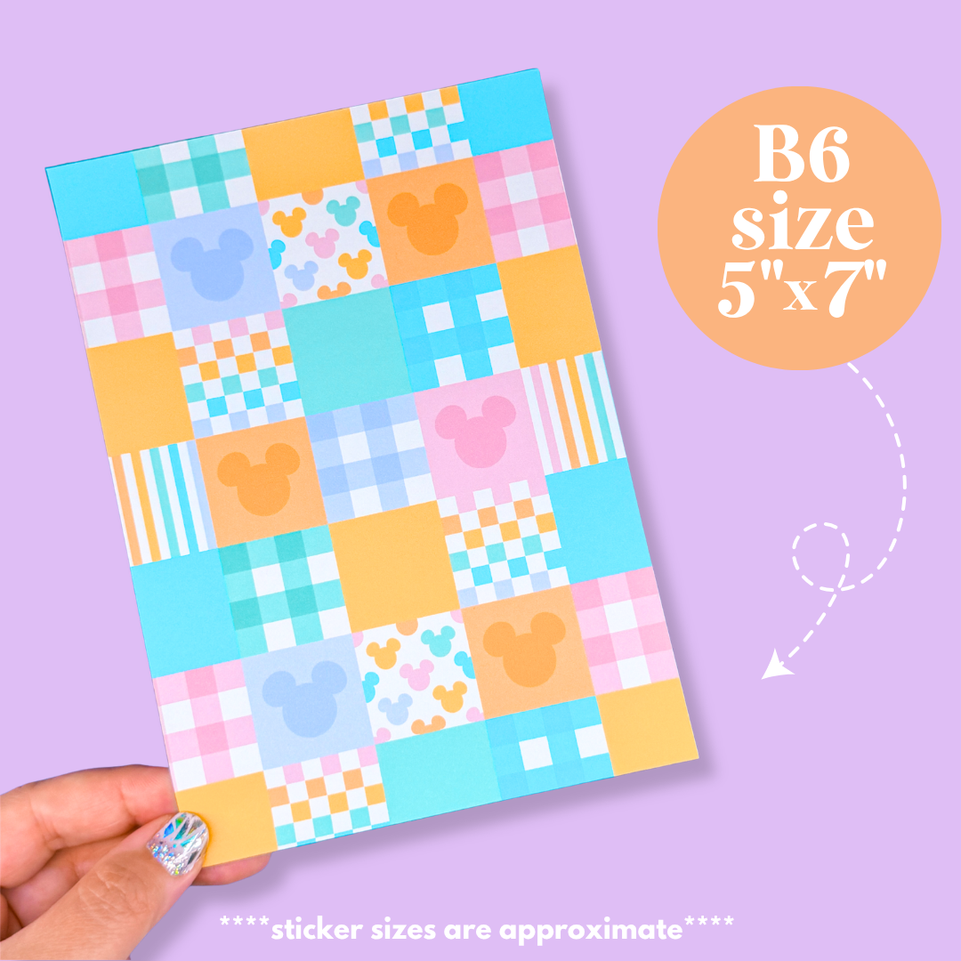 Journaling Paper Sticker - 5x7 Full Page Background Stickers (Pastel Magic)