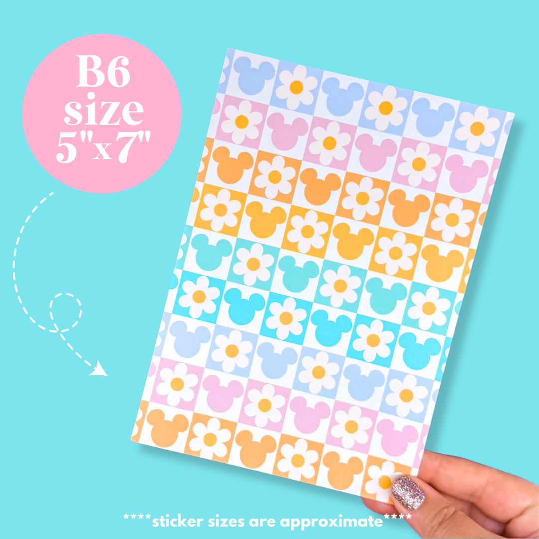 Journaling Paper Sticker - 5x7 Full Page Background Stickers (Pastel Magic)