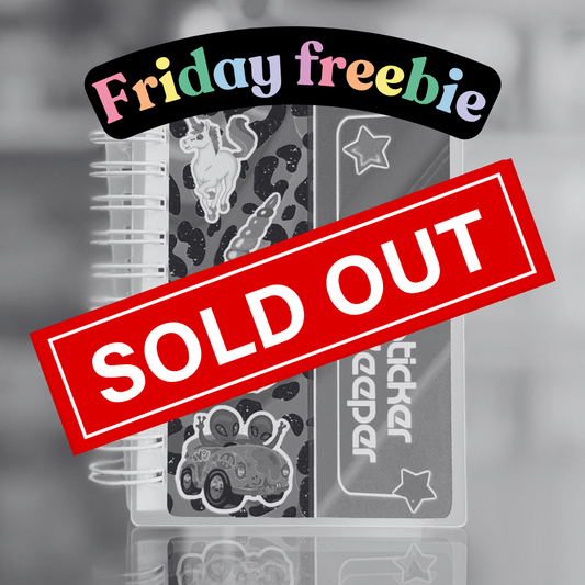 **FREEBIE 1 PER PERSON, PER DAY** FRIDAY, September 18th - 3x4 Reusable Sticker Book