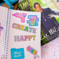 Waterproof Sticker - Pink CC