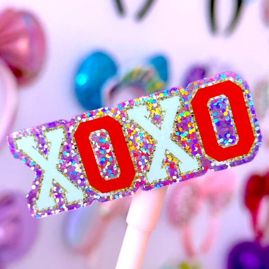 Varsity Letter XOXO - Glitter Waterproof Sticker