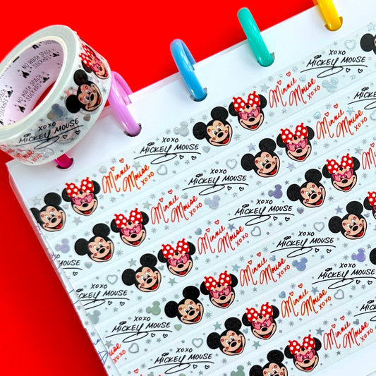 15MM Washi Tape - Valentine Mouse + Autographs