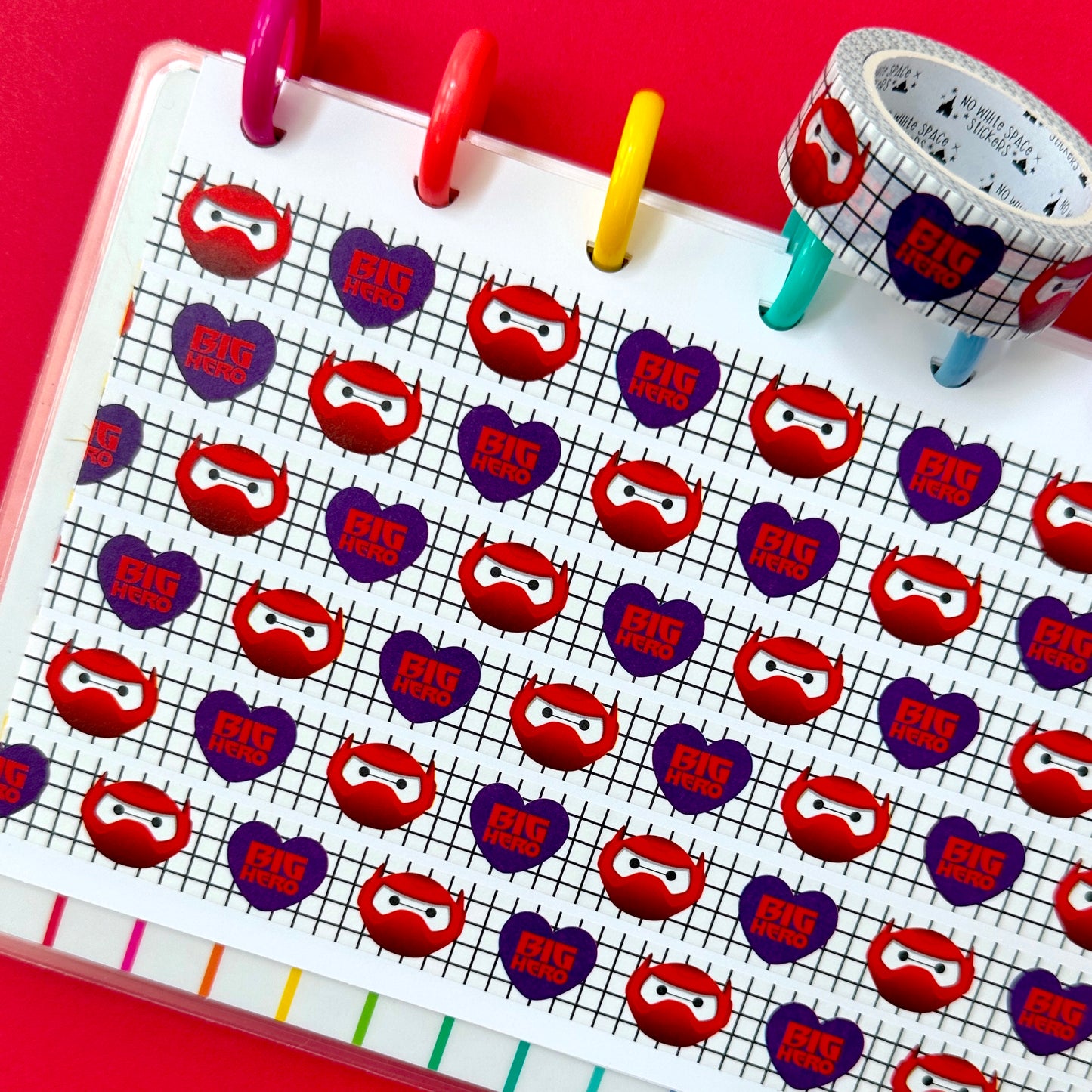 $1 DEAL! 15MM Washi Tape - Baymax Grid (BAYMAX)