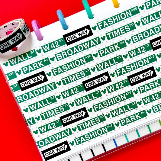 $1 DEAL! 15MM Foiled Washi Tape - NYC Street Signs