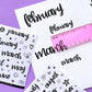 Journaling Hand-lettered Script Stickers - MONTHS (small)