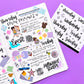 Journaling Hand-lettered Script Stickers - DAYS (small)