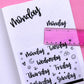 Journaling Hand-lettered Script Stickers - DAYS (small)