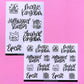 Journaling PAPER Stickers - Handlettered Park Days (EAST COAST)