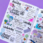 Journaling Hand-lettered Script Stickers - DAYS (small)
