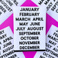 Journaling PAPER Stickers - Block Months