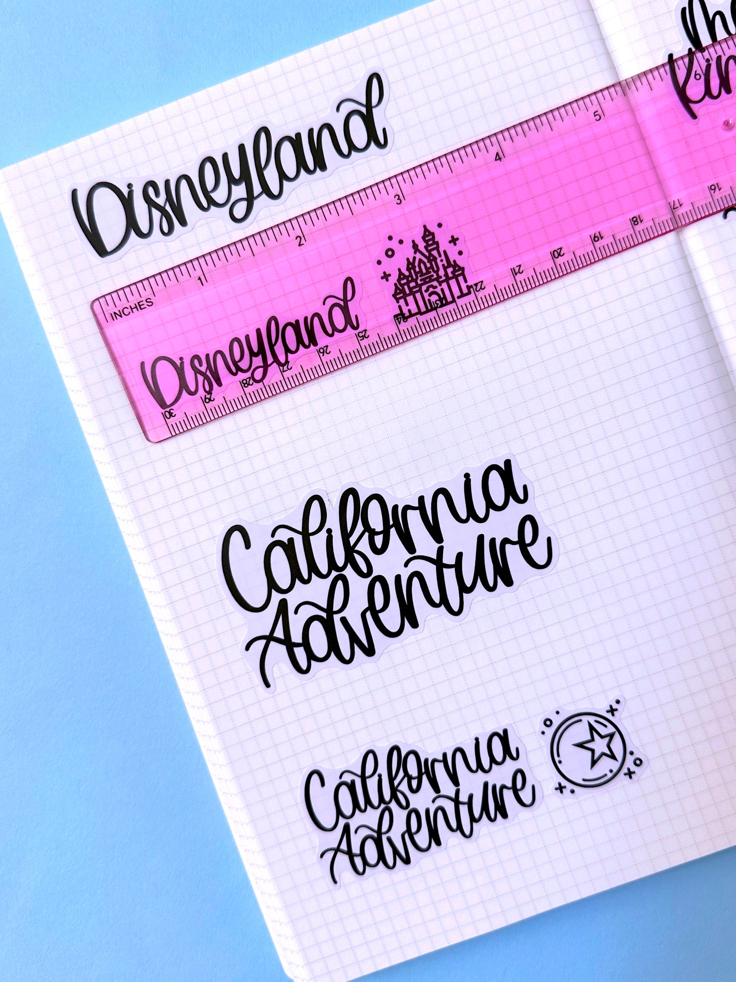 Journaling PAPER Stickers - Handlettered Park Days (WEST COAST)
