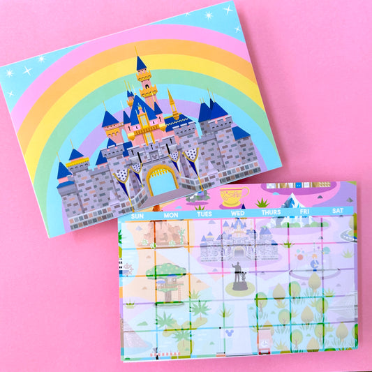5x7 Full Page Sticker SET - Undated Calendar DL Castle (Undated)
