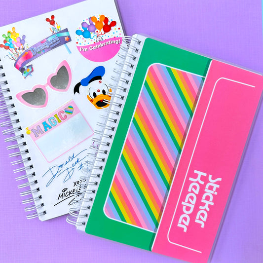 A5 SIZE Reusable Sticker Book - PINK Sticker Keeper