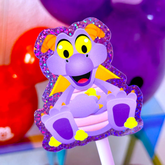 Glitter Waterproof Sticker - Figment Popcorn Bucket