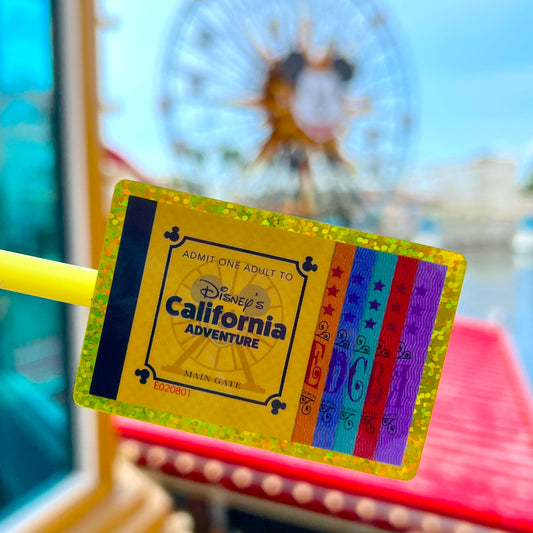 DCA Ticket Book -  Glitter Waterproof Sticker