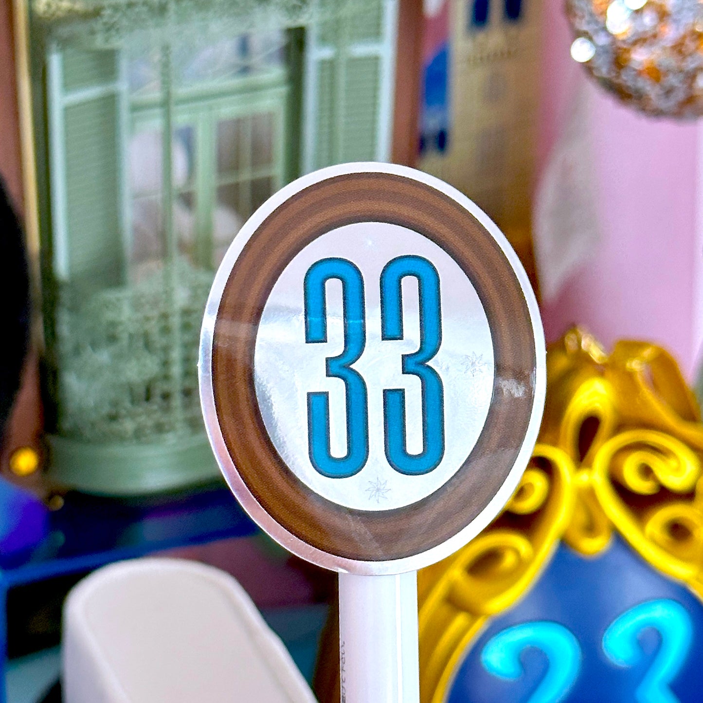 Glitter Waterproof Sticker - 33 Classic Sign