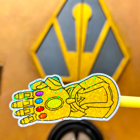 Gold Gauntlet -  Glitter Waterproof Sticker