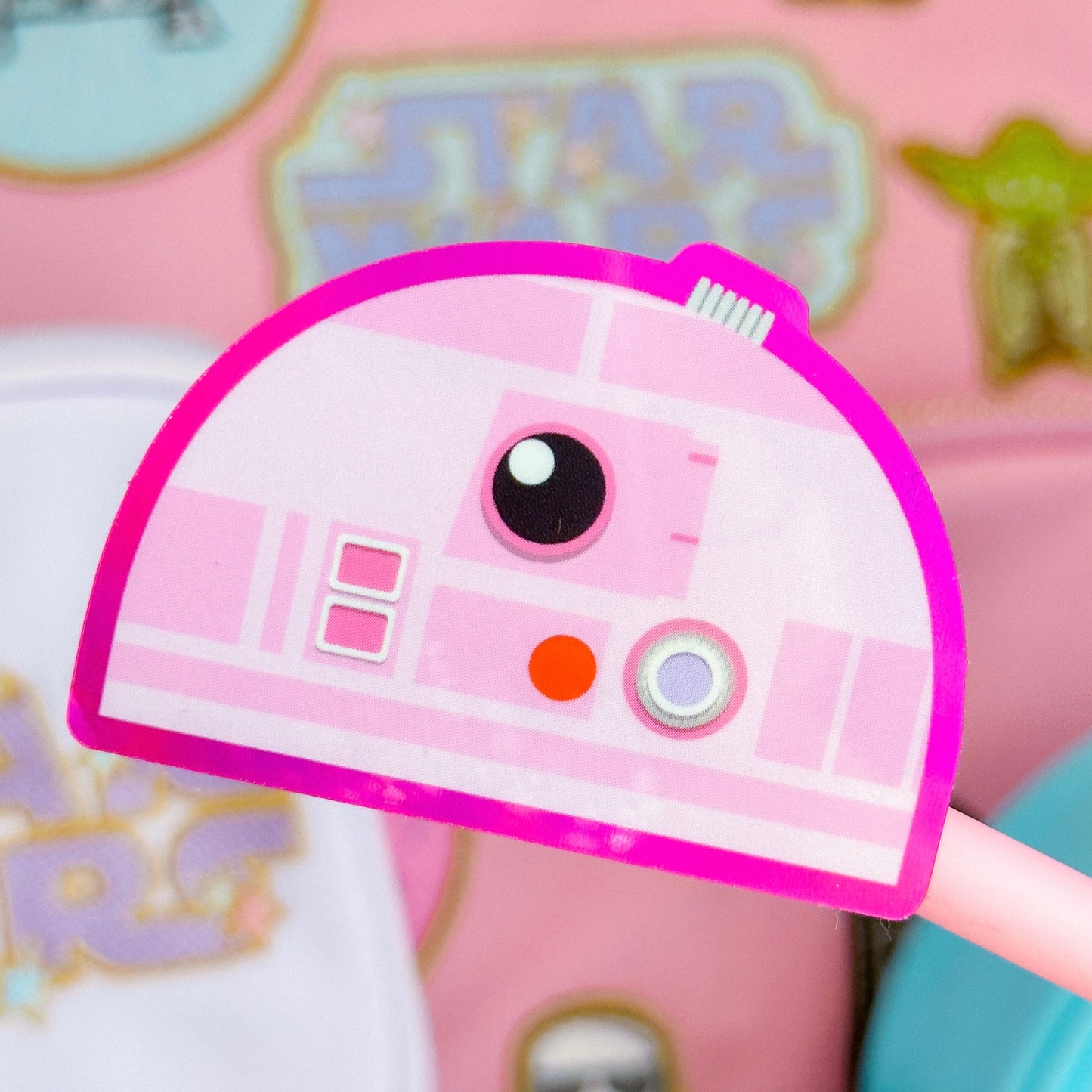 *LAST CHANCE* Waterproof Sticker - Droid Pink R2